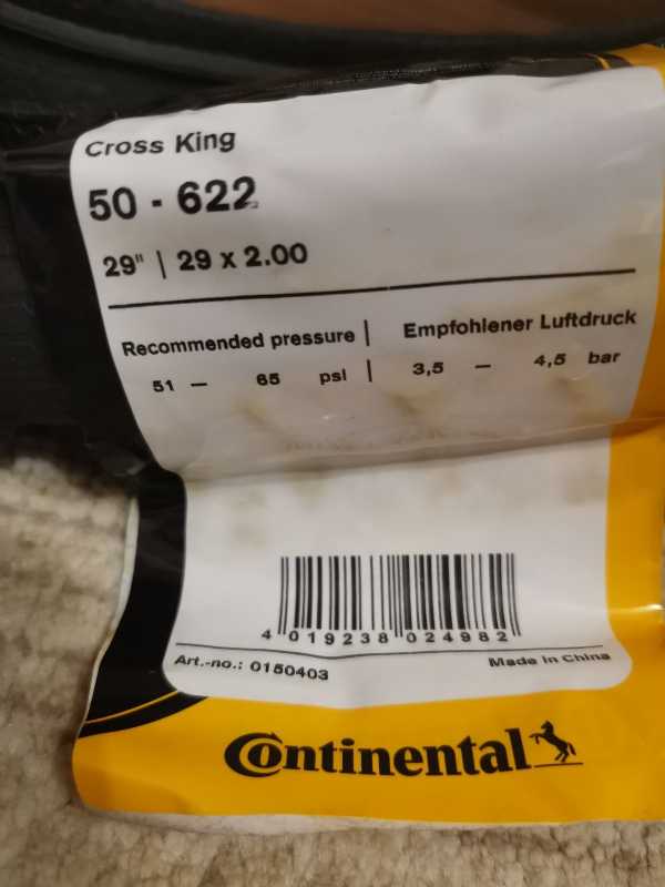 Continental cross king 29x2.0. ПРОДАНО