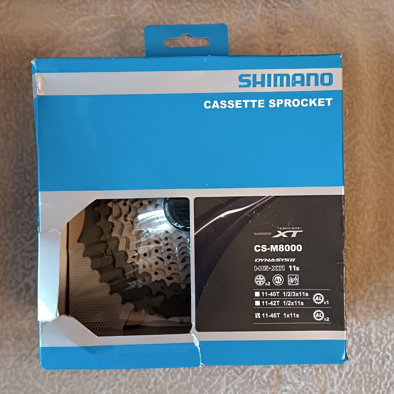 Кассета Shimano XT CS-M8000, 11 скоростей 11-46