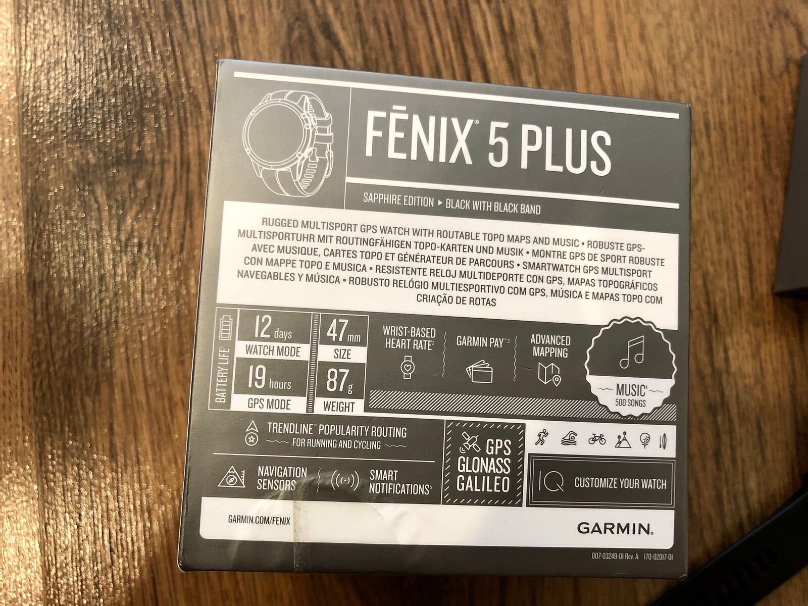 Garmin Fenix 5 Plus Sapphire комплект