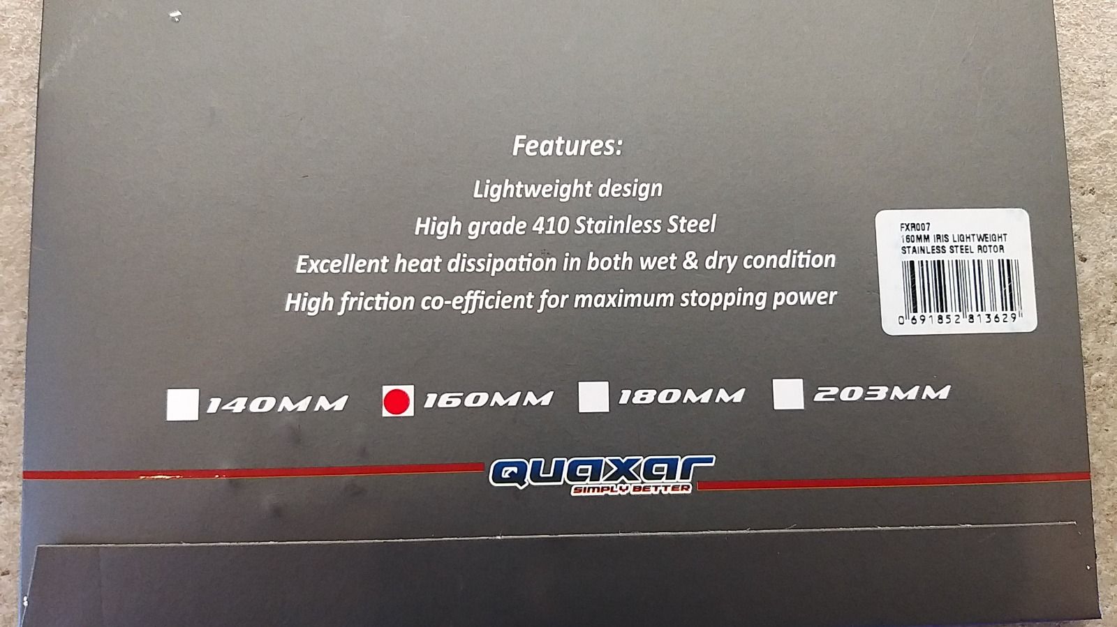 Ротор Quaxar Iris Ultra-Lightweight 160мм 2шт - очень легкие (71г)