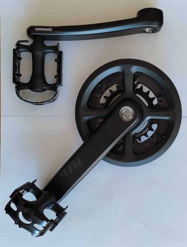 Комплект шатунов ProWheel forged, 22/36, можно вместе с педалями и переключателем.