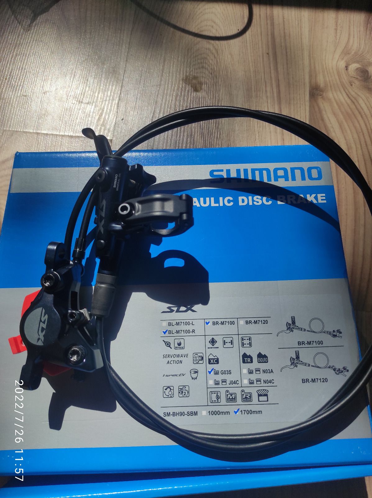 Комплект дисковых тормозов Shimano SLX BR-M7000 новый