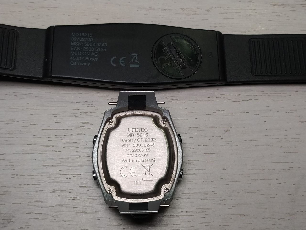 Пульсометр Lifetec: нагрудный датчик + часы (без ремешка)