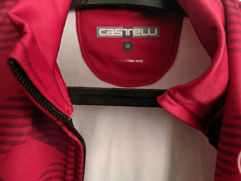 Утеплённая джерси Castelli Cubi Jersey FZ - pro red 622