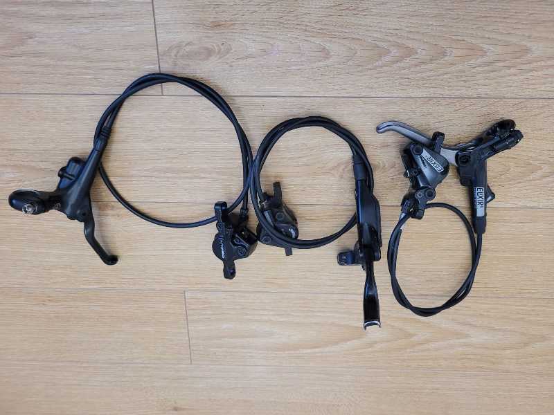 Передний  гидравлический тормоз  Avid,  Shimano,  Tektro.