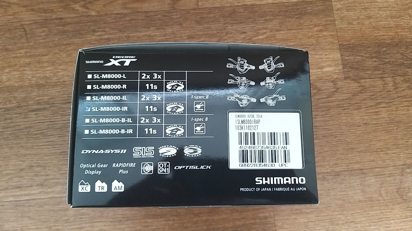 Новая манетка Shimano Deore XT SL-M8000-IR 11 скоростей, I-Spec II