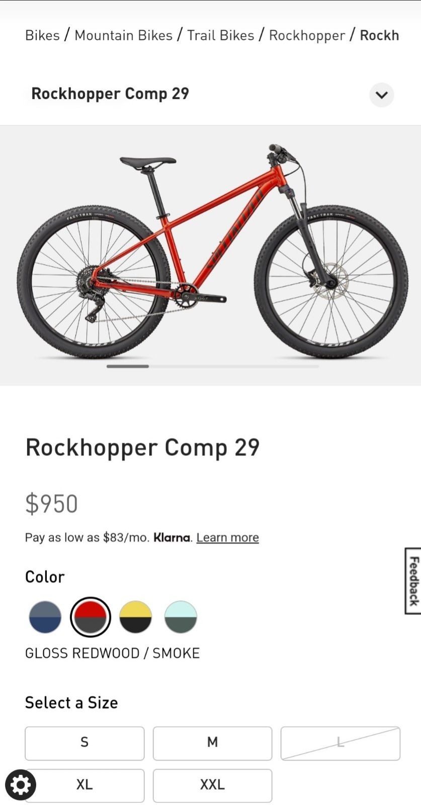 Specialized Rockhopper Comp 29 2023, M size, Red NEW