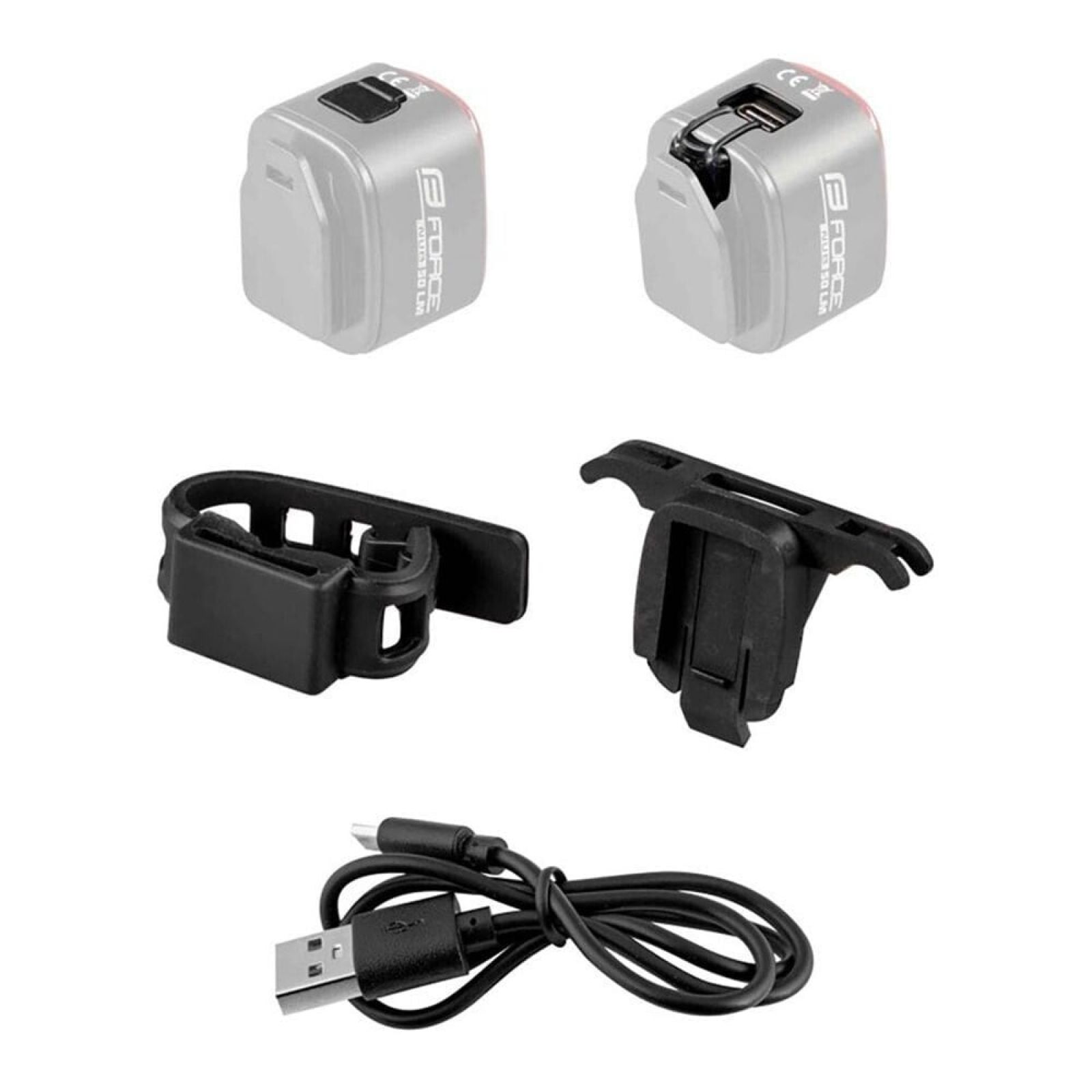 Задний фонарь FORCE Flea USB 1 Led Rear Light 70 LM