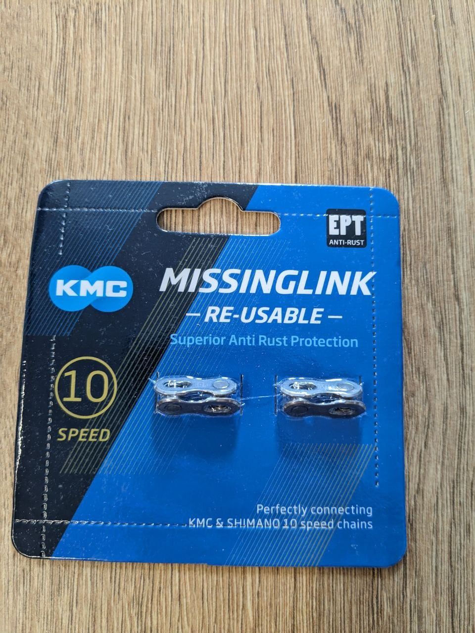 Новые замочки KMC Missing Link Re-Usable 10 speed EPT silver 2шт