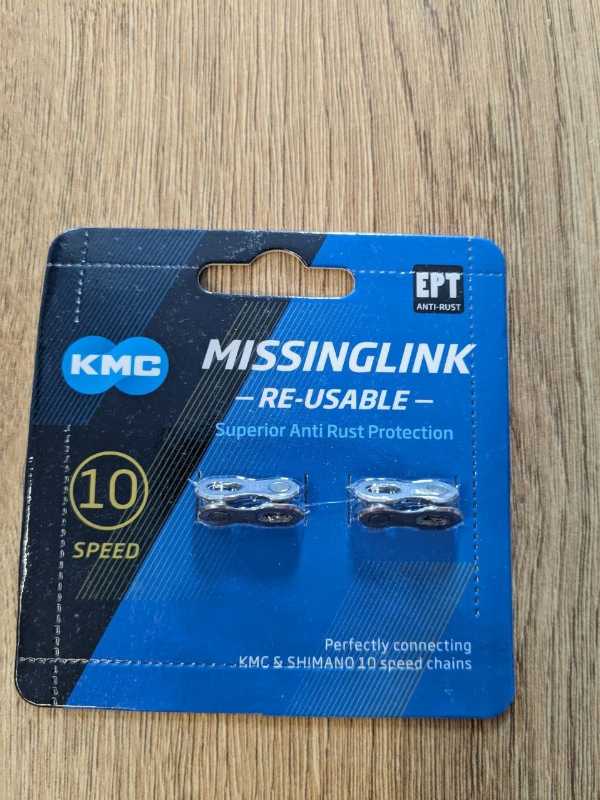 Новые замочки KMC Missing Link Re-Usable 10 speed EPT silver 2шт