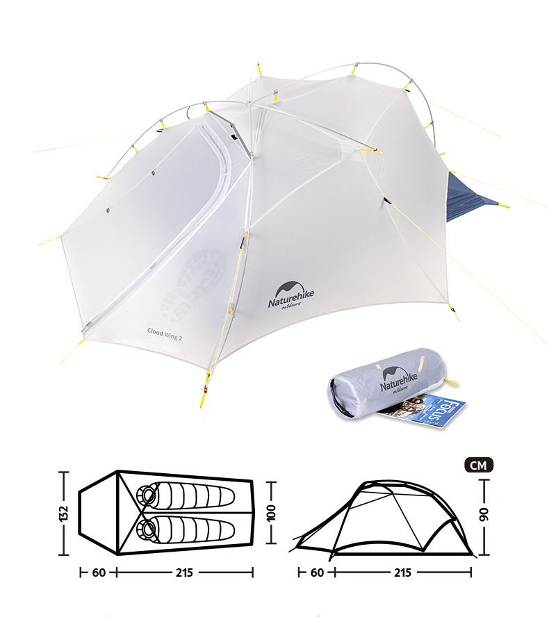 Палатка Б/У Naturehike 15D Cloud Up 2 wing