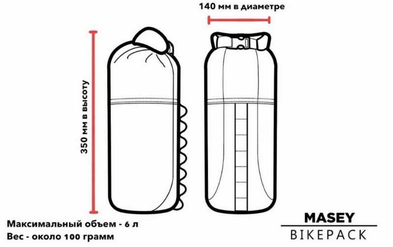 Сумки на вилку велосипеда (форкбеги) объемом 6 литров каждая