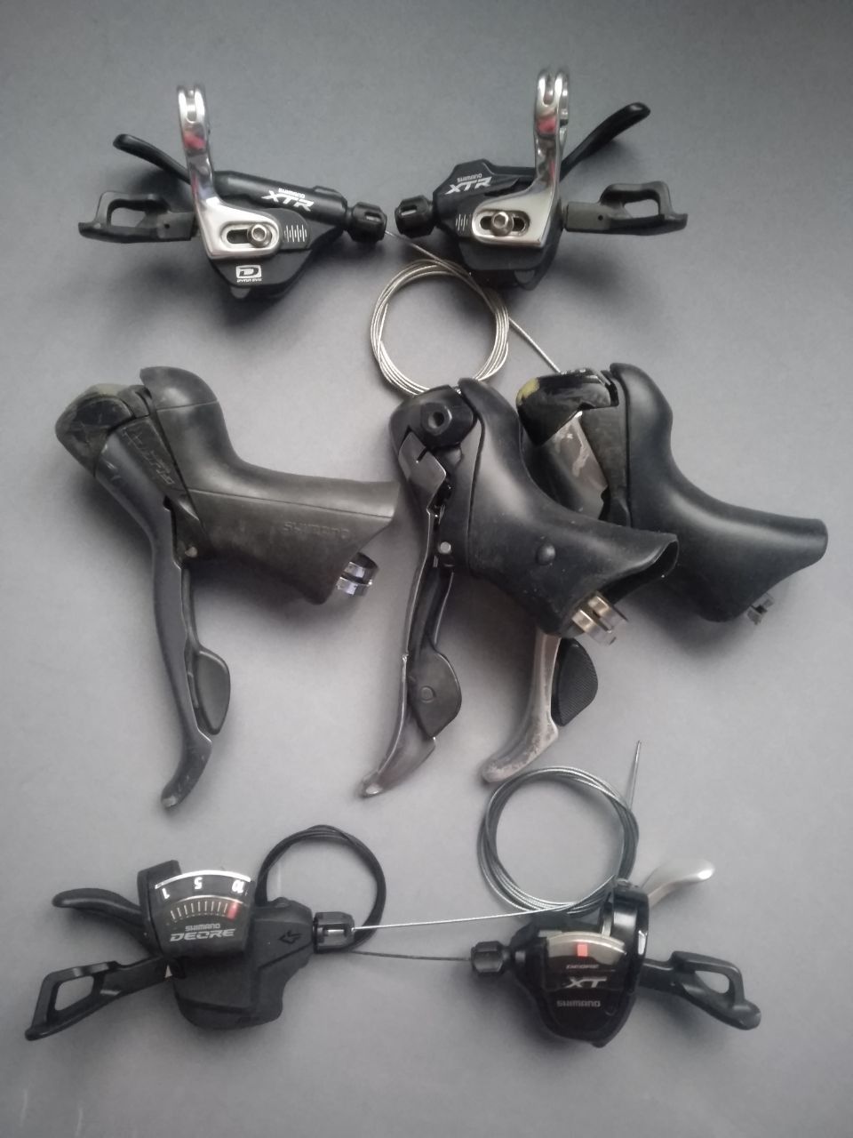 Манетки и Дуалы 2/3, 10 скоростей shimano xtr xt deore 105 Claris