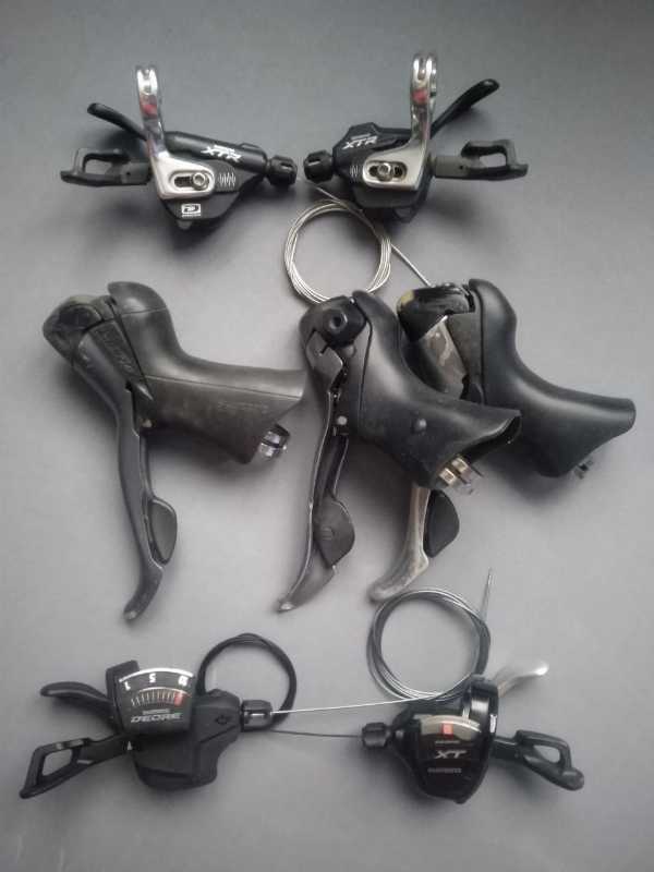 Манетки и Дуалы 2/3, 10 скоростей shimano xtr xt deore 105 Claris