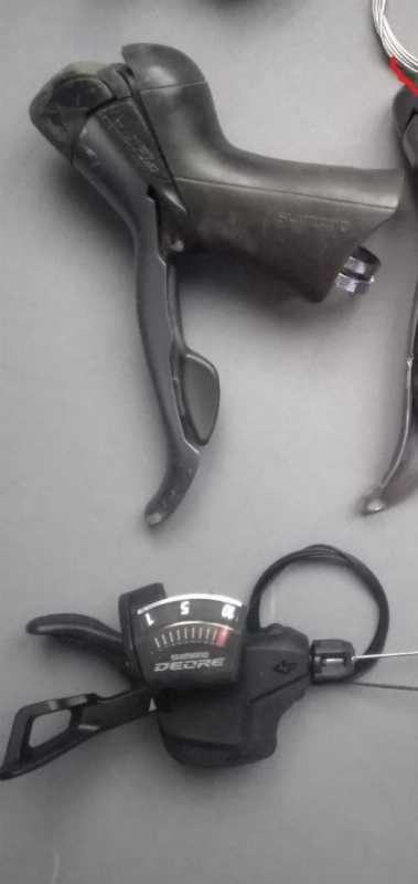 Манетки и Дуал 10 скоростей shimano deore Claris