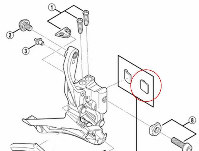 Подкладка для переднего переключателя Shimano