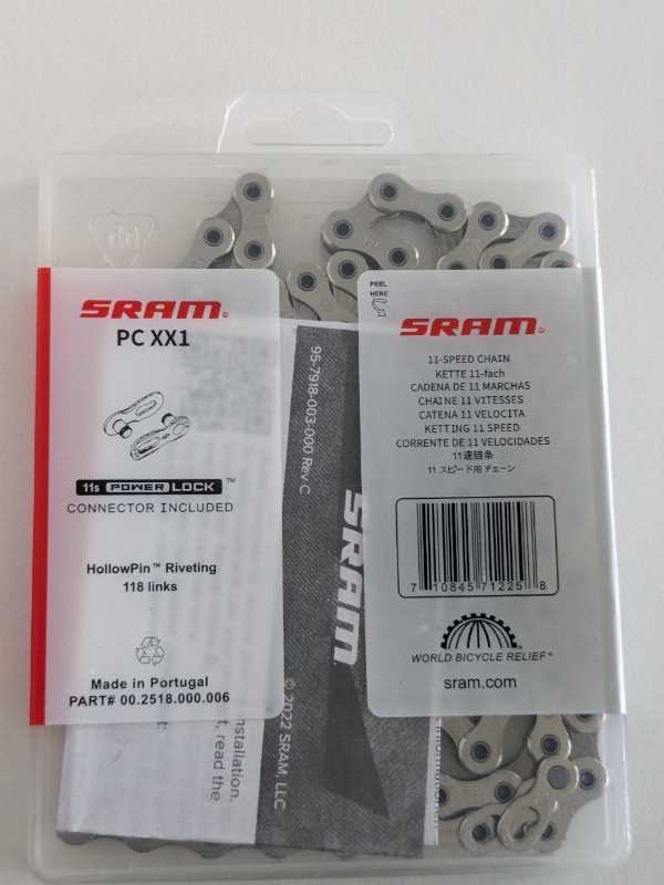 Новая цепь SRAM XX1+PowerLock, 118 звеньев, 11-скоростная