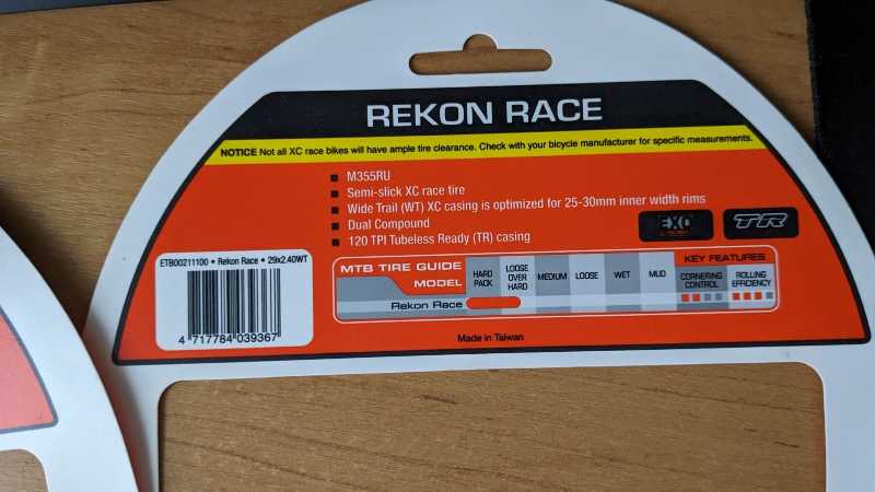 Предлагаю покрышки Maxxis Rekon Race 29х2.40WT 120TPI EXO/TR Dual Compound (2 шт.)