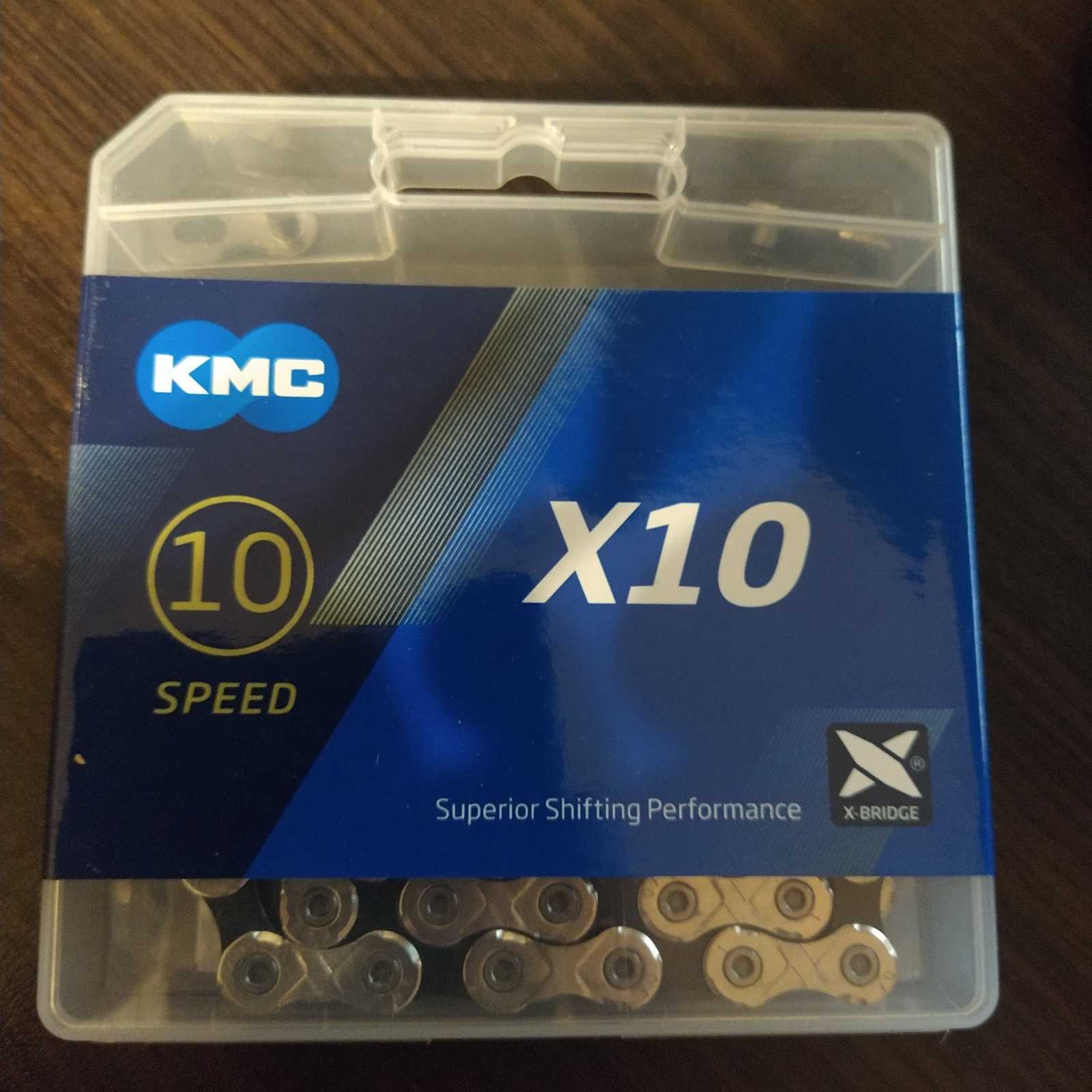 10 скоростная KMC X 10 Silver -BLACK  122 звена замок в комплекте