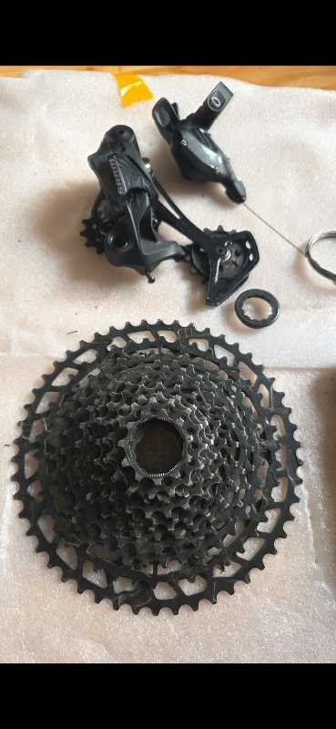 Комплект. Групсет SRAM SX 1-12. Манетка Sram sx, система sram SX,задний переключатель SRAM SX, каретка, втулка, касета Sram Sx. Небольшой пробег