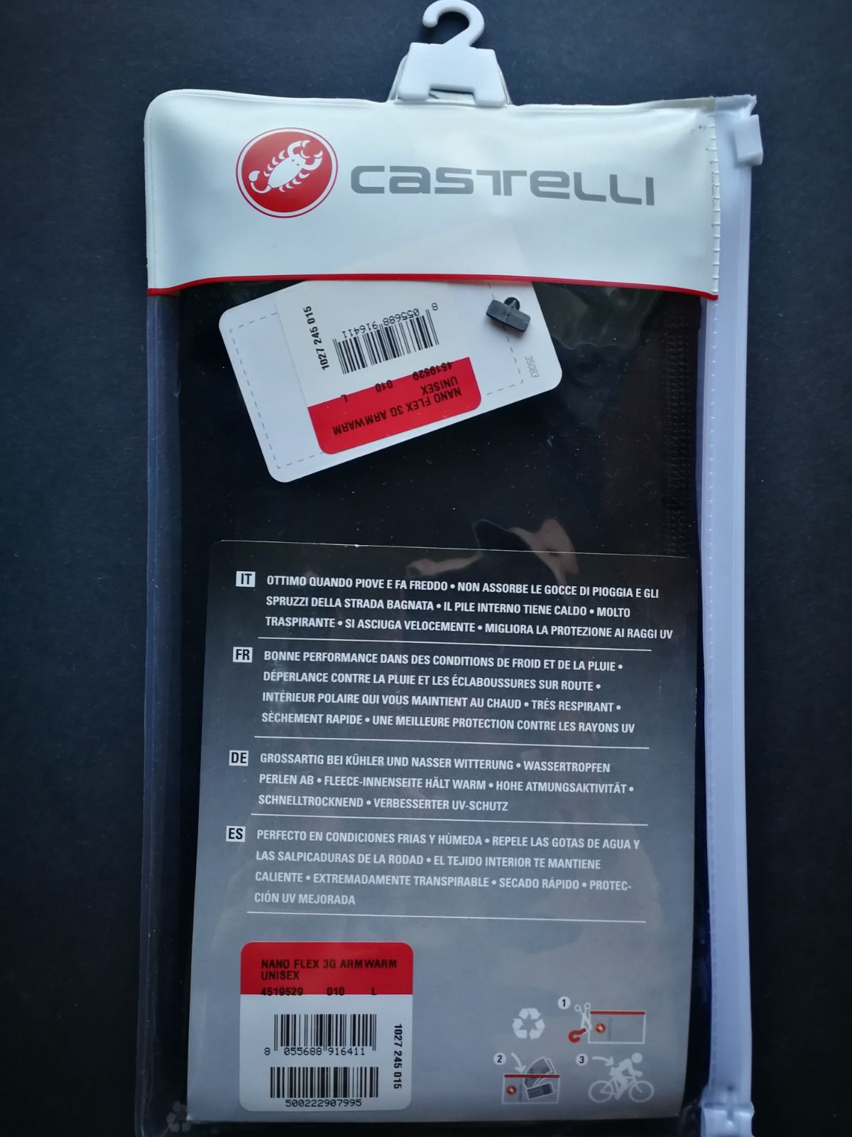 Рукава Castelli Nano Flex Arm Warmer - L (новые)