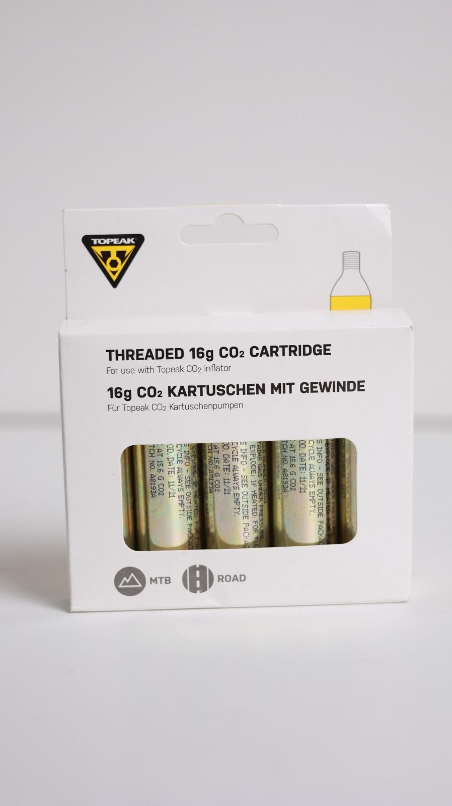 CO2 баллоны Topeak - резьбовые, по 16гр