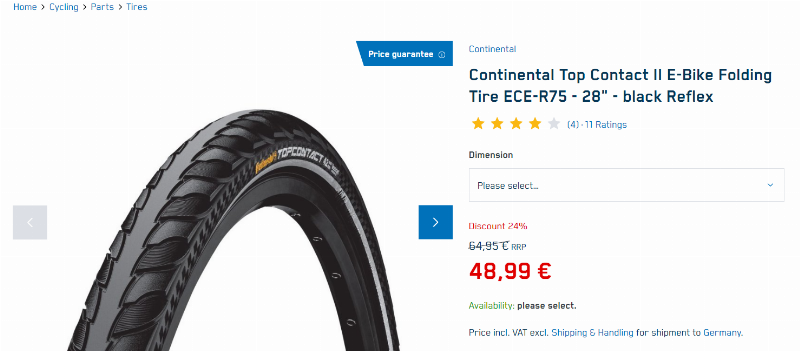 Вело покрышка Continental Top Contact II 42-622
