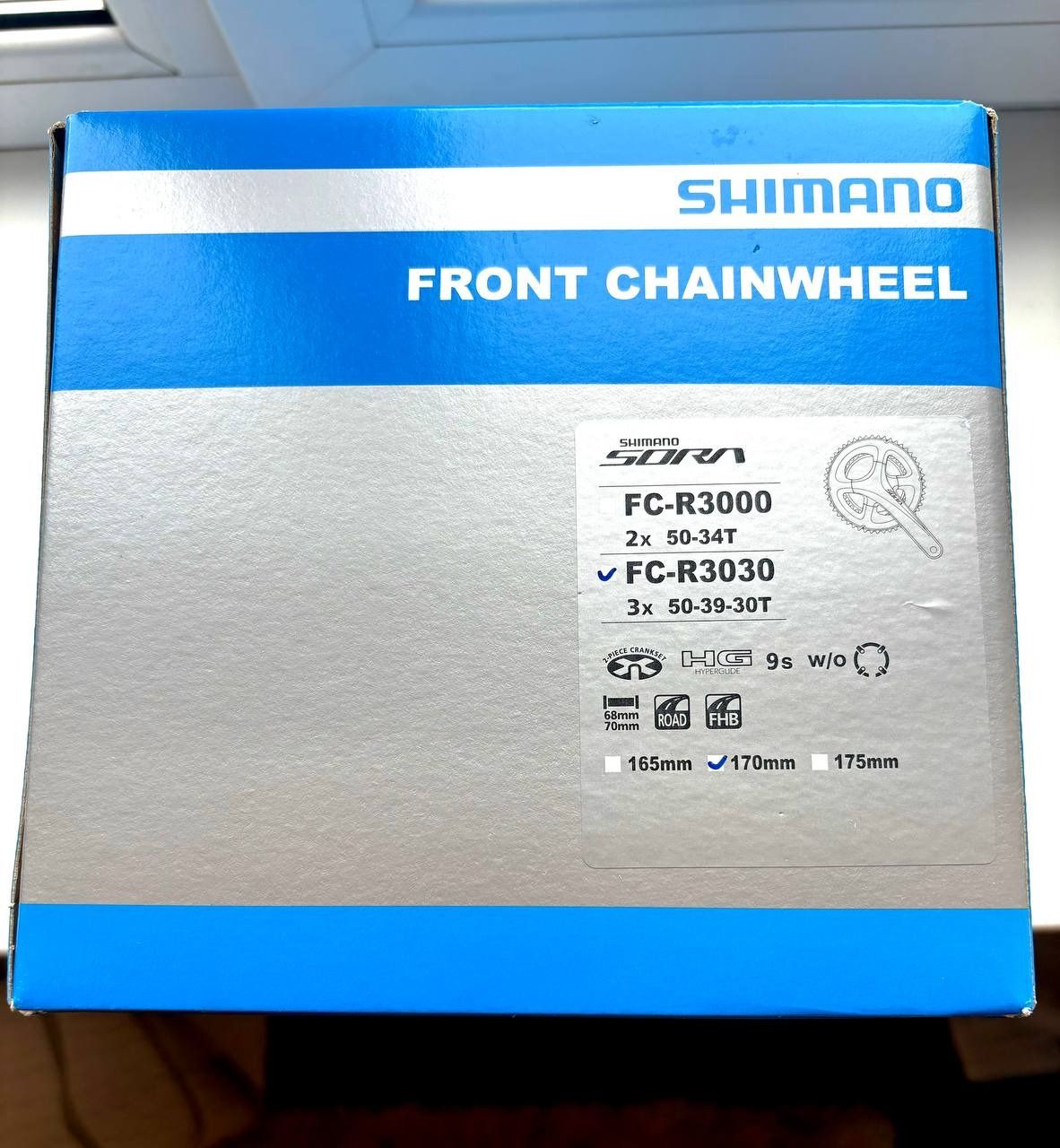 Новые шатуны со звездами shimano Sora FC R 3030
