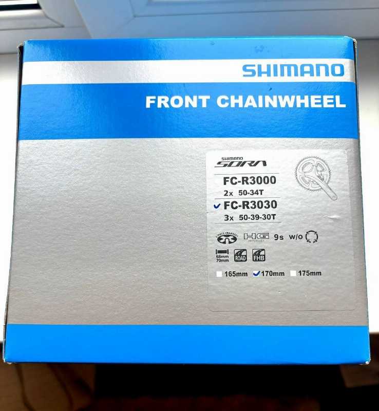 Новые шатуны со звездами shimano Sora FC R 3030