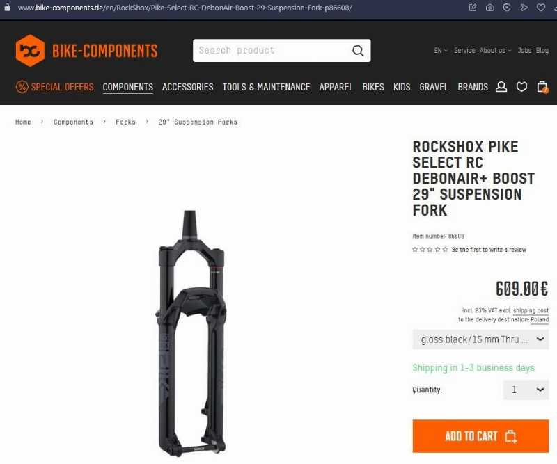 RockShox Pike Select RC DebonAir+ Boost 29