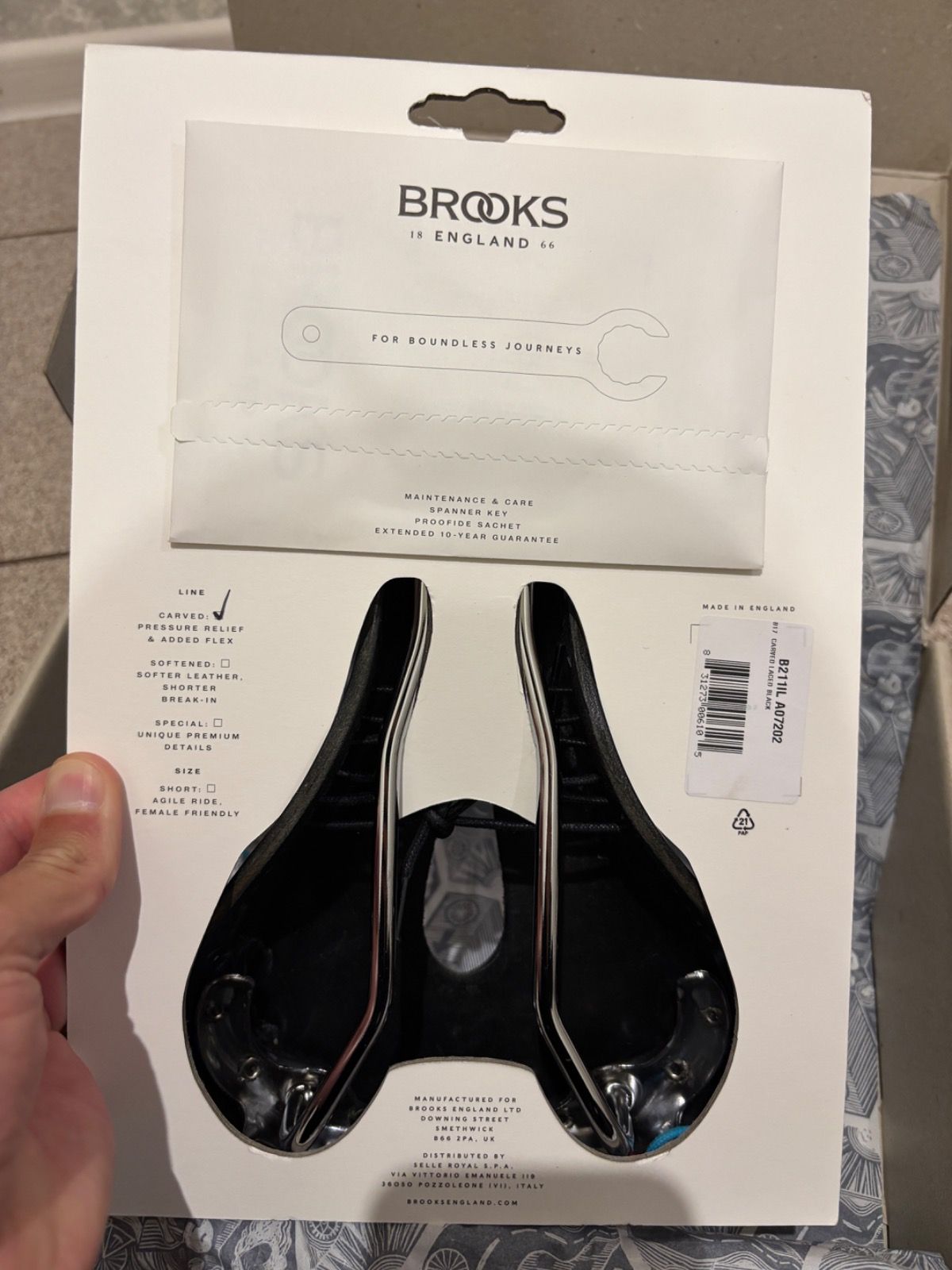 Седло Brooks B17 Carved