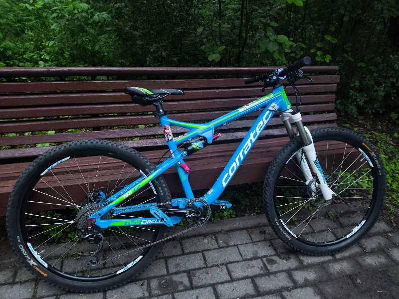 Велосипед, двухподвес corratec two circle tz 100