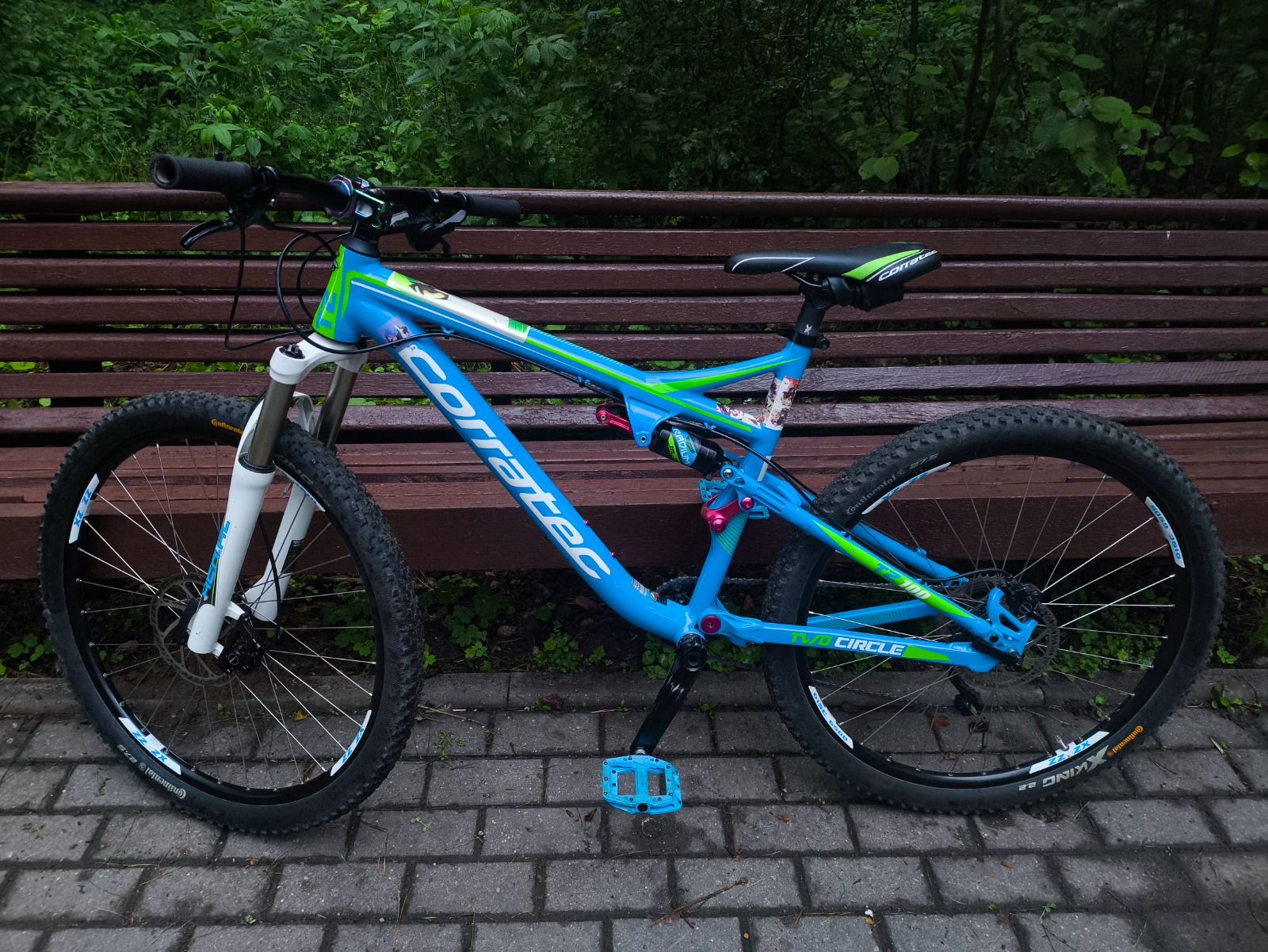 Велосипед, двухподвес corratec two circle tz 100