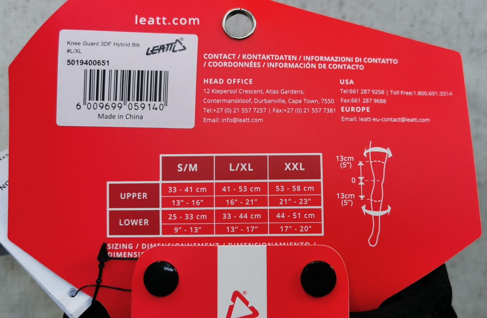 Защита колен Leatt Knee Guard 3DF Hybrid для вело (велосипеда), моноколеса, самоката, роликов и т.п.