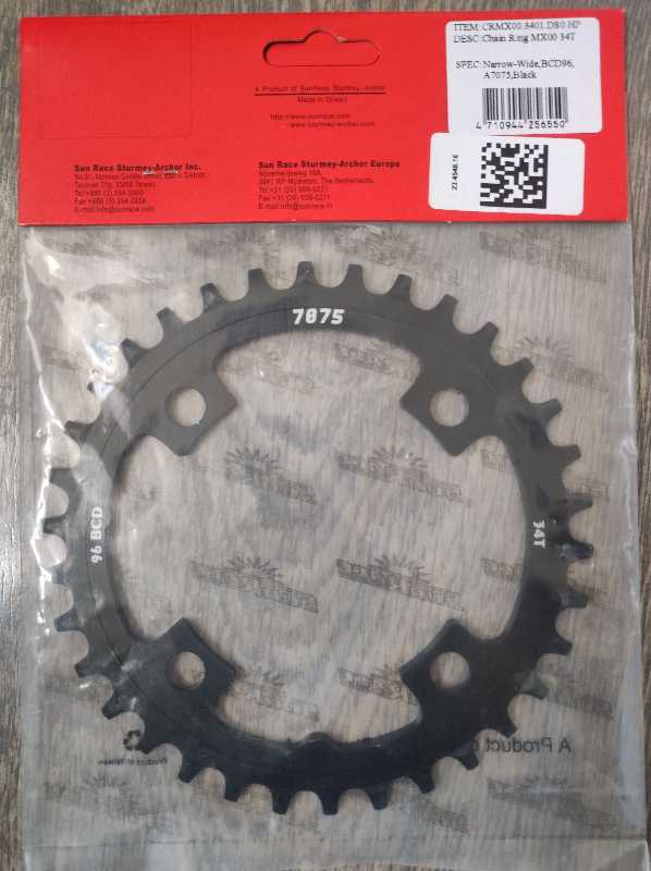 SunRace BCD 96 34T Narrow Wide Симметричная