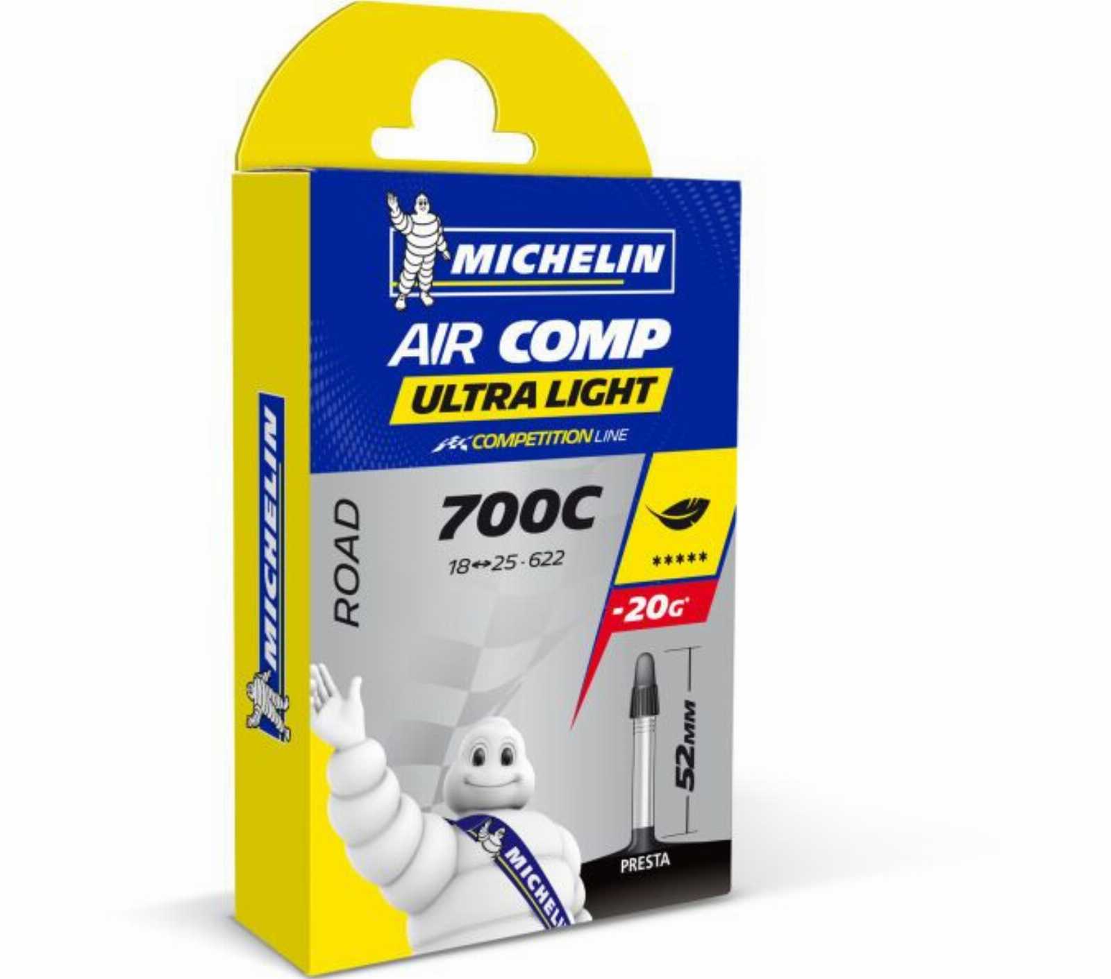 Камера Michelin Air Comp Ultra Light 700x18-25C presta 52mm