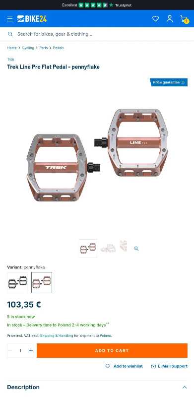 Hi-end новые педали Trek Line Pro