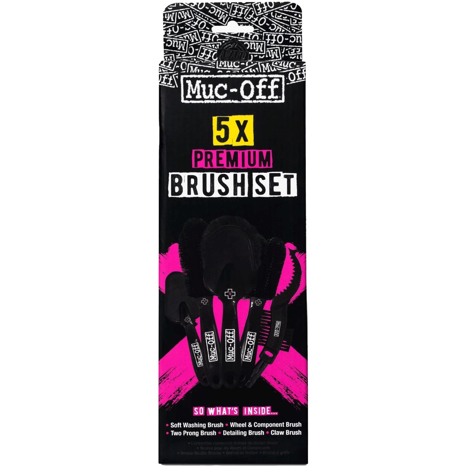 Набор щёток Muc-Off Premium Brush Kit 5шт для мойки велосипеда