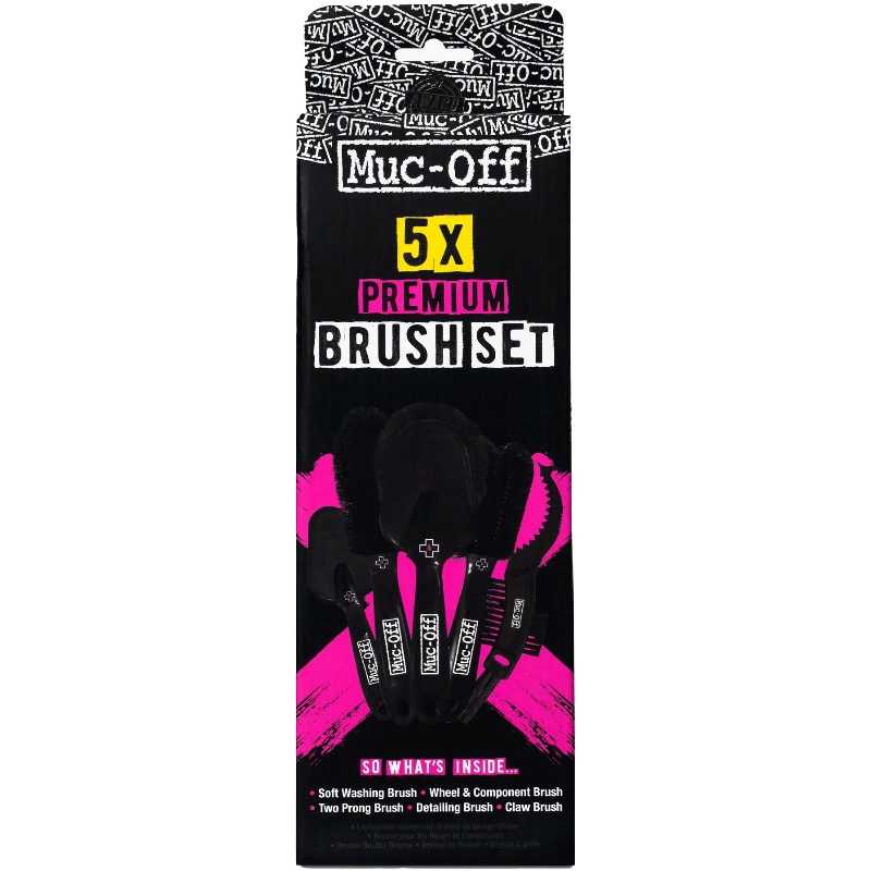 Набор щёток Muc-Off Premium Brush Kit 5шт для мойки велосипеда