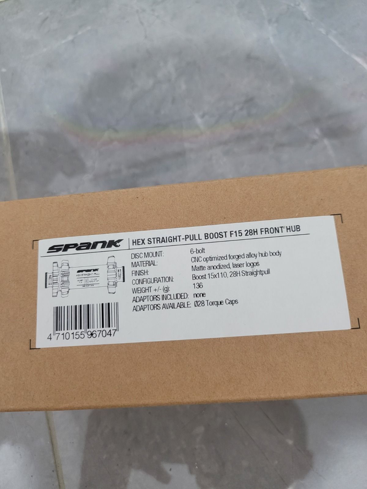 Spank Hex straightpull 15x110mm черная новая