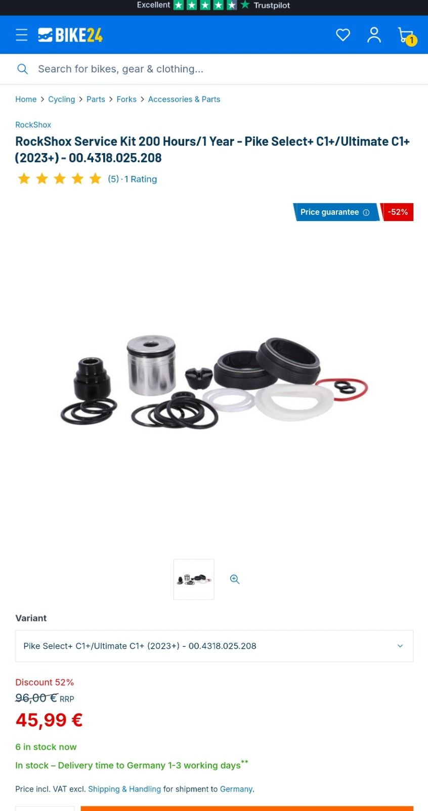 Rockshox Pike Ultimate новейший картридж 3 27.5