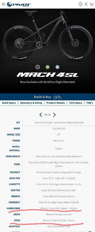 Топовый новый Pivot phoenix team xc/trail 35мм 760мм карбоновый руль