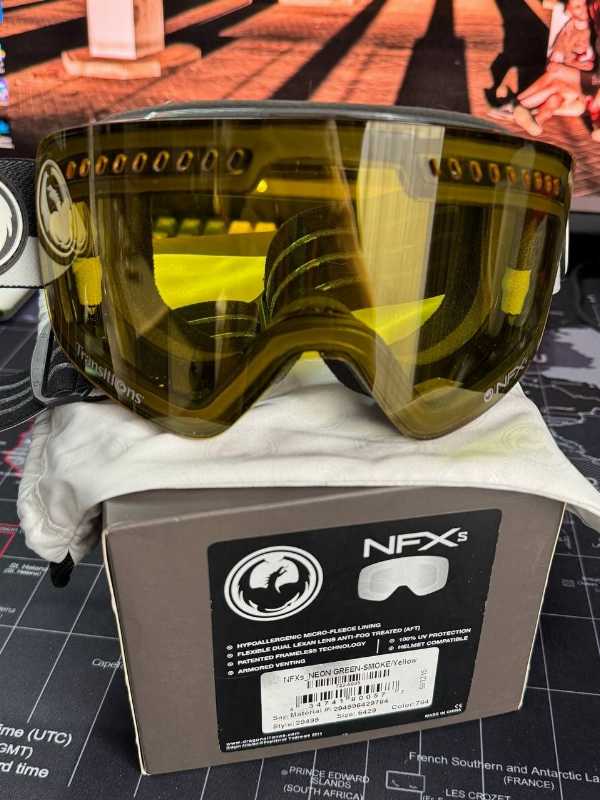 Горнолыжная маска Dragon Alliance NFXs (neon green-smoke/yellow)