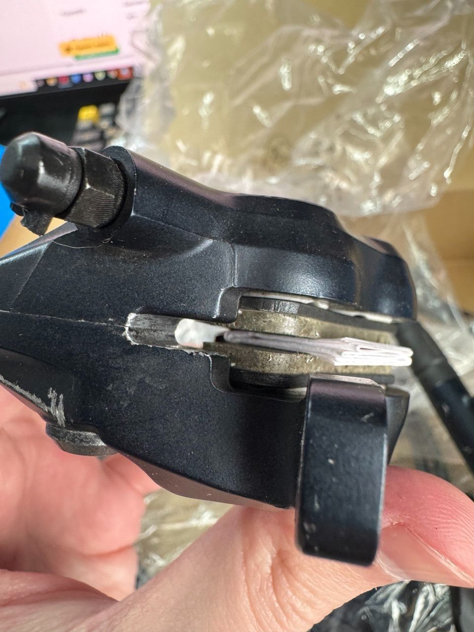 Тормоза Shimano SLX BR-M7120, 4х поршневые, servo wave, ротора RT-MT800 180mm CL, колодки новые N04C + N03A