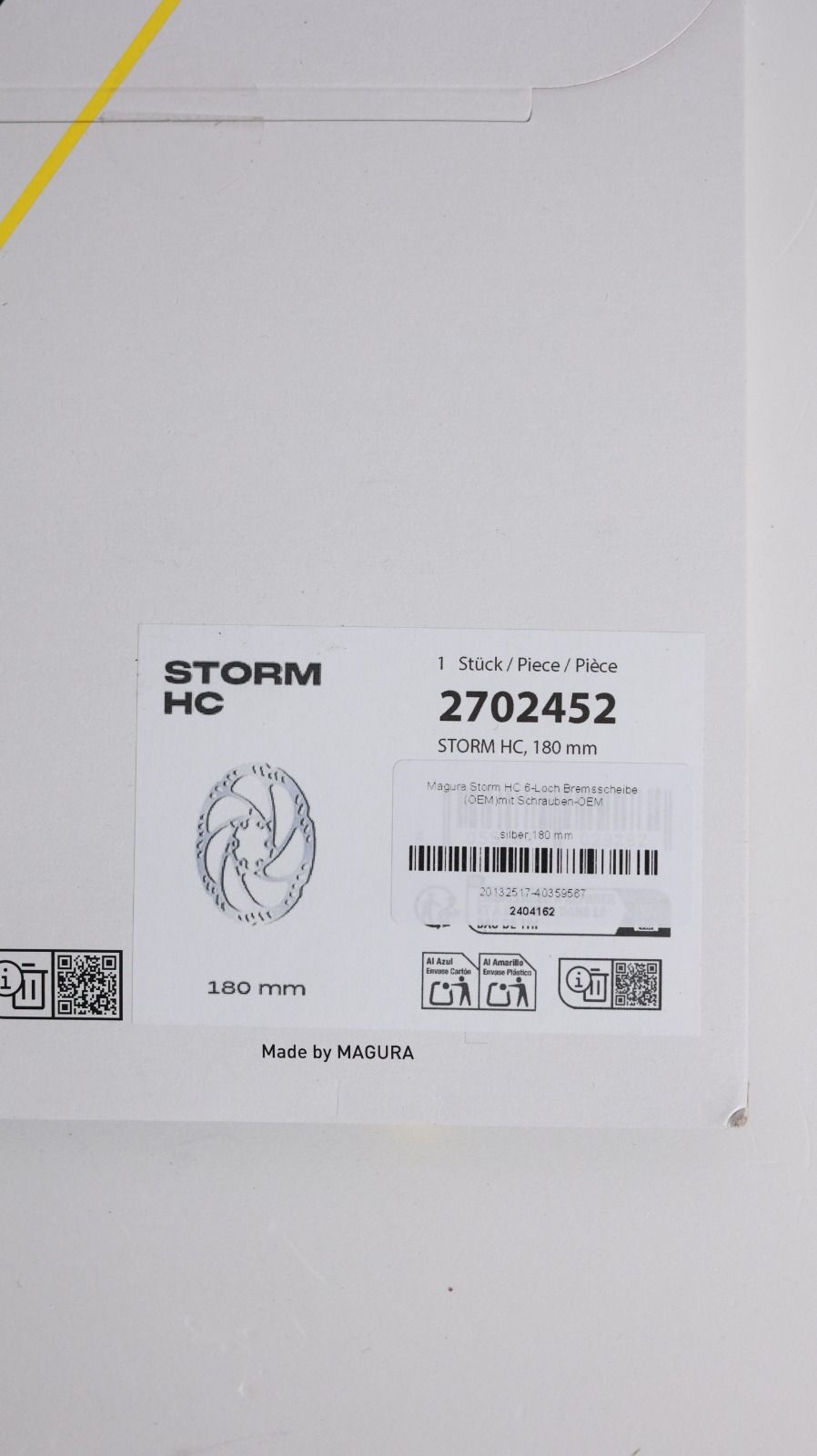 Новый ротор Magura Storm HC - 6 болтов, 180мм