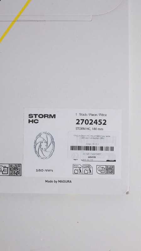 Новый ротор Magura Storm HC - 6 болтов, 180мм