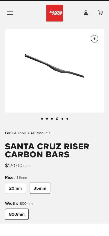 Шикарный новый руль Santa Cruz 800мм 20мм райз