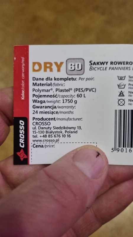 Сумки велосипедные ПВХ CROSSO 30+30 литров.