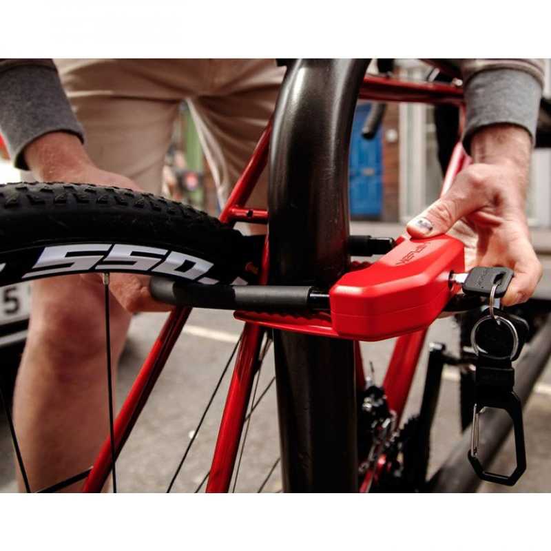 Hiplok DX Bike U-Lock 150x85mm - all black+Hiplok DX Frame Bracket - black