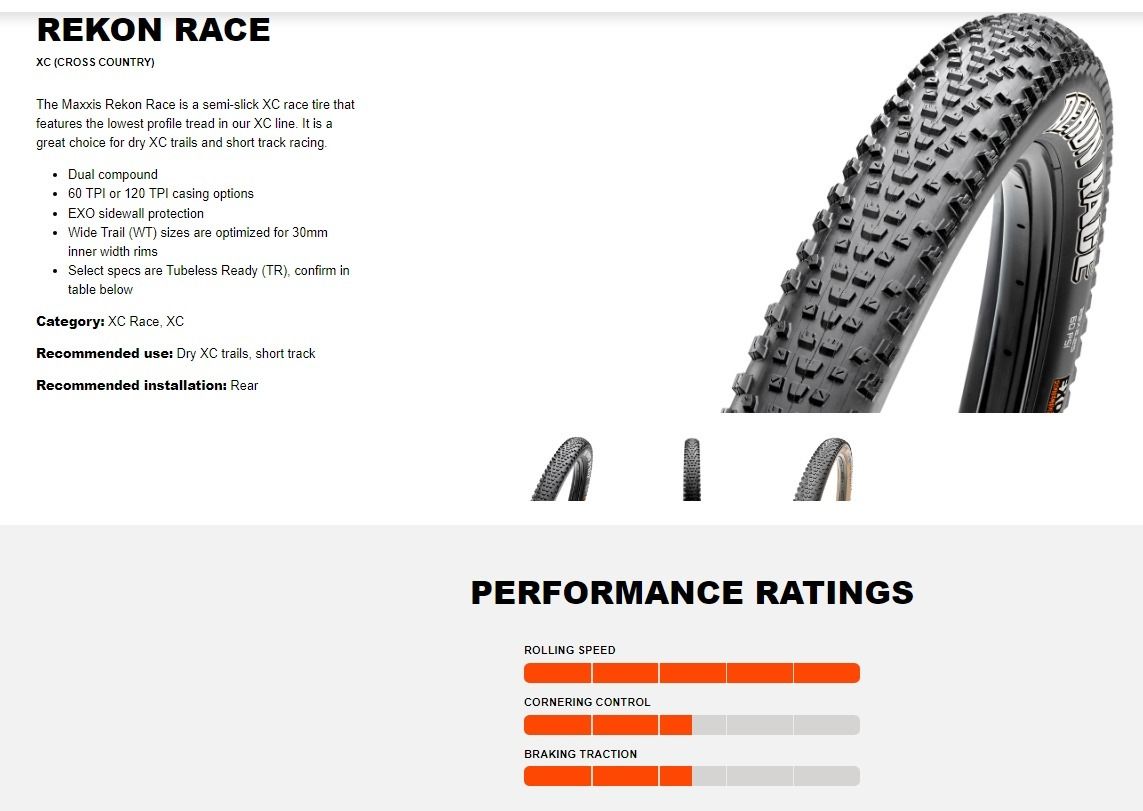 Предлагаю покрышки Maxxis Rekon Race 29х2.40WT 120TPI EXO/TR Dual Compound (2 шт.)